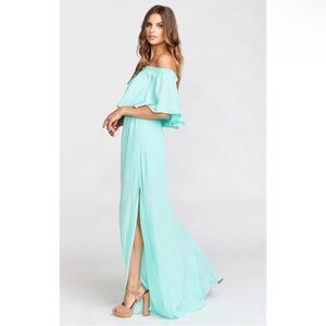 Show Me Your MuMu Women’s Hacienda‎ Aqua Maxi Dress Size XL